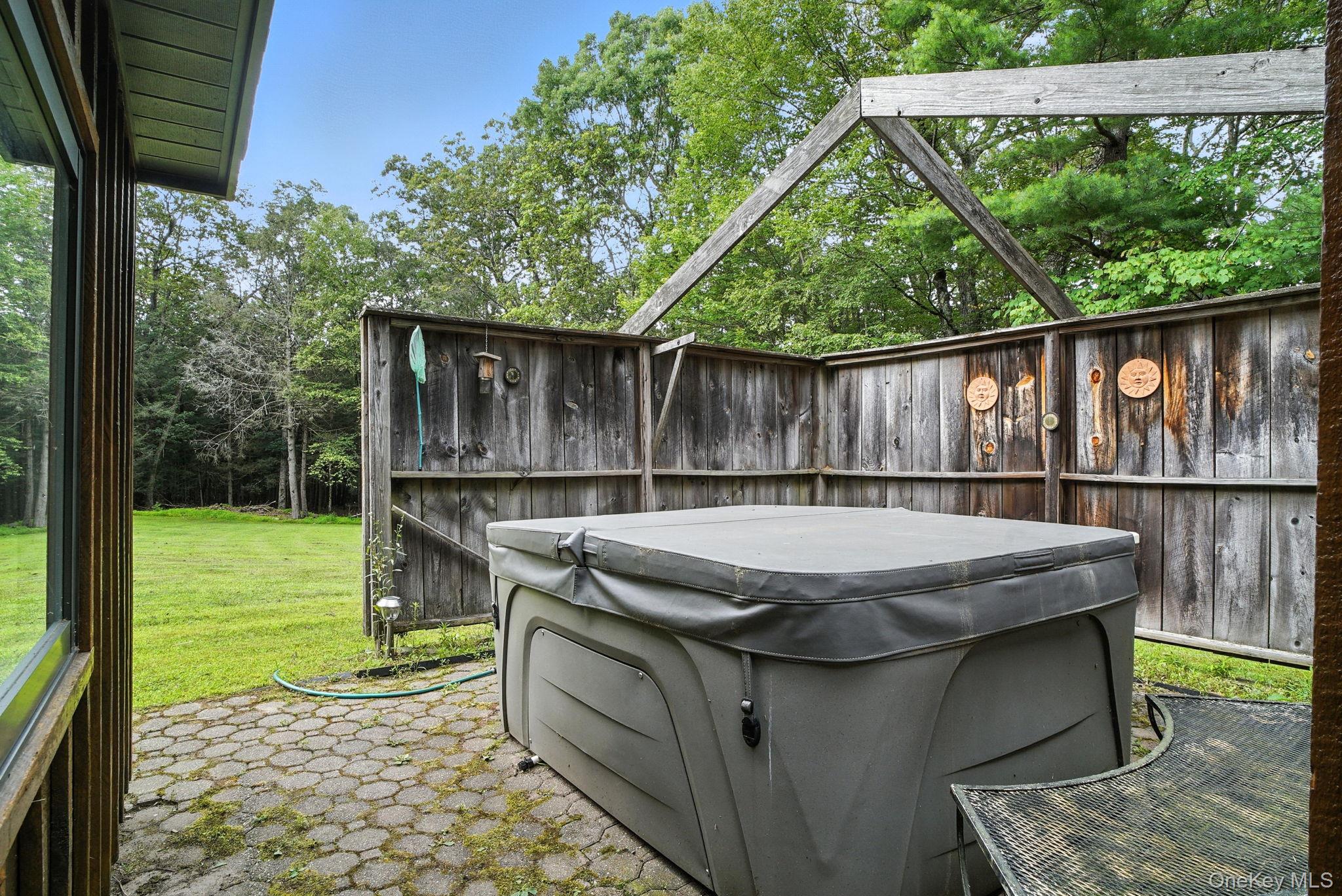 139 Renner Road Mountain Dale, NY 12763 - Photo 40 of 50 View of patio / terrace featuring a hot tub