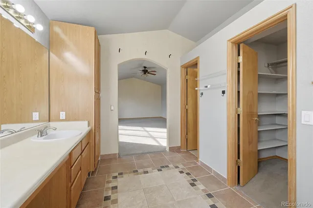 a close view of closet