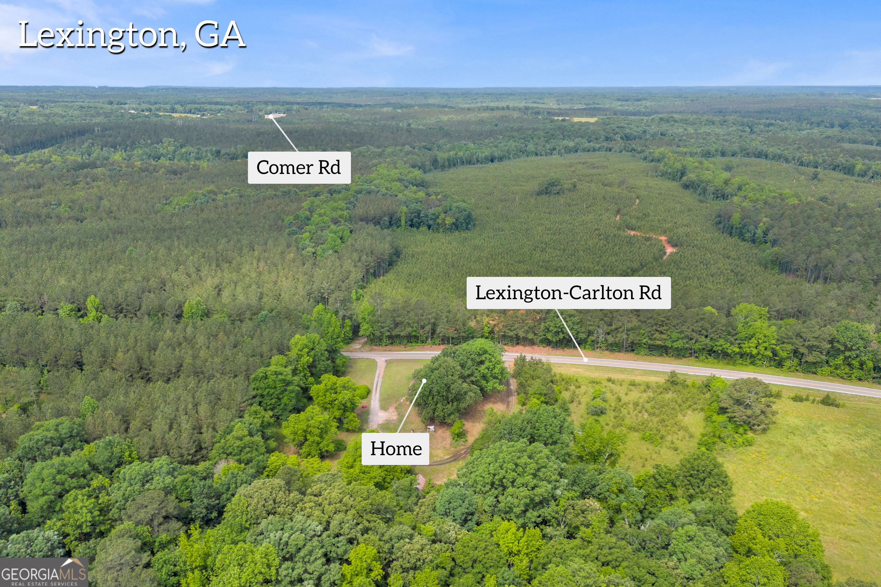 366 Lexington-Carlton Road Lexington, GA 30648 - Photo 17 of 20 a view of a sign board with a lake view