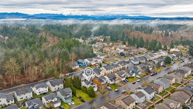 a view of lake with green space