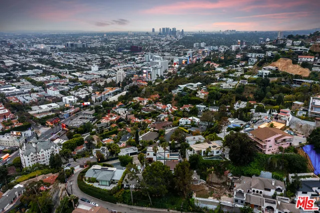 an aerial view of a city