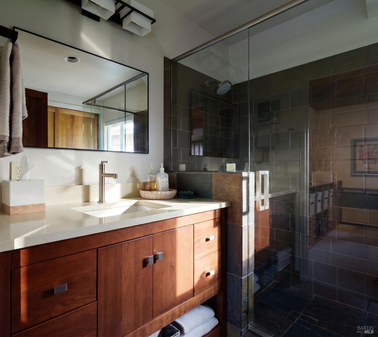 35925 Seaward Reach The Sea Ranch, CA 95497 - Photo 23 of 38 Remodeled Bathroom ensuite to Bedroom/Office. Offers large glass shower.