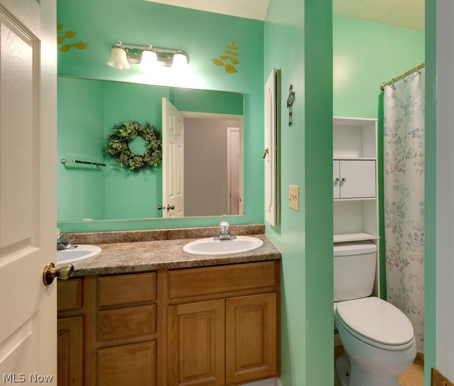 195 South Medina Line Road Akron, OH 44321 - Photo 21 of 41 Full Bathroom with double vanity and toilet