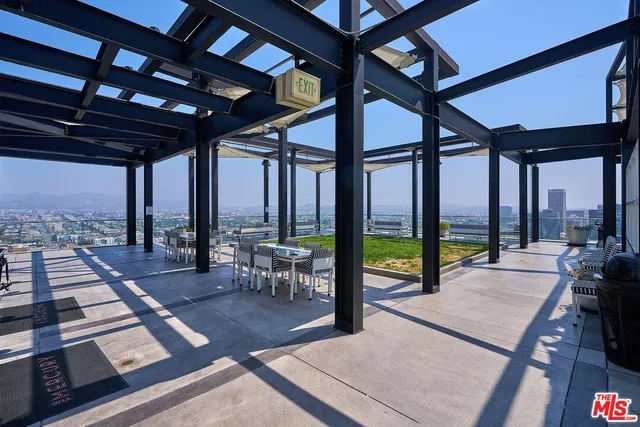 a view of a city from a balcony