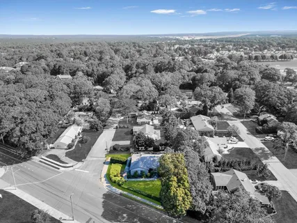 an aerial view of multiple house