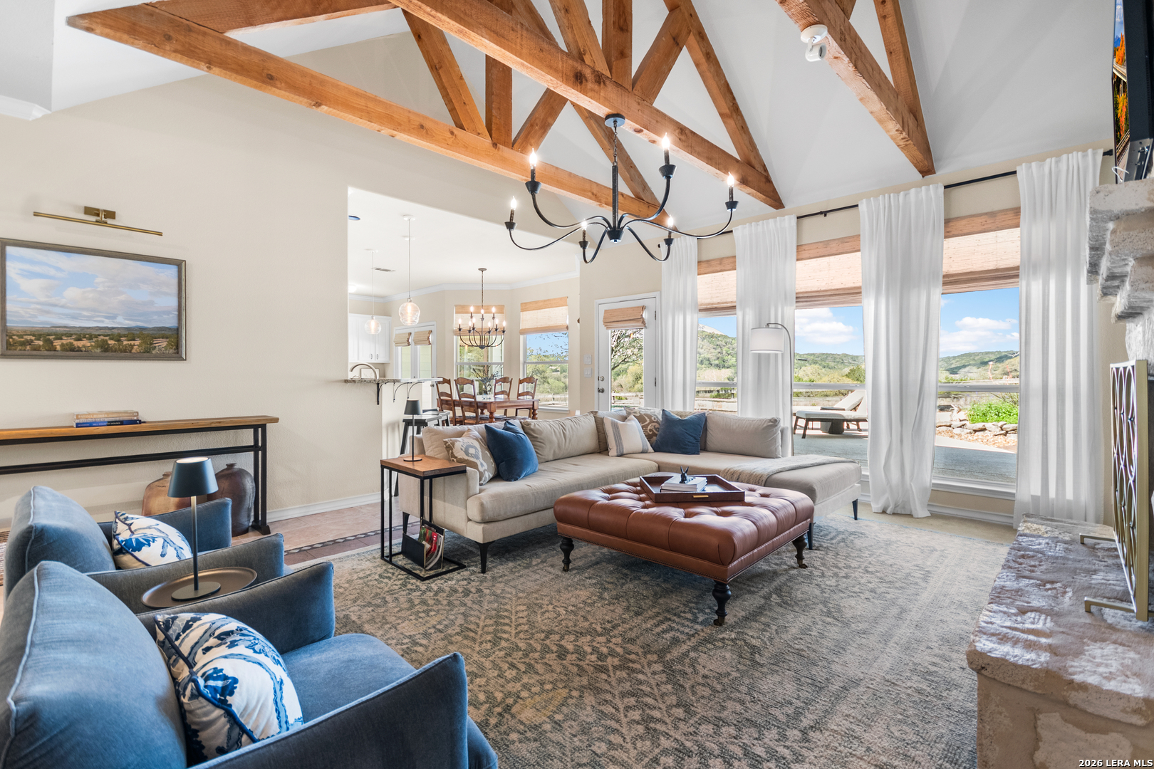 108 Jackrabbit Circle Boerne, TX 78006 - Photo 21 of 50 a living room with furniture and a floor to ceiling window