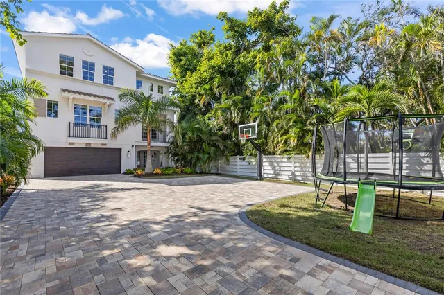 a house view with a garden space