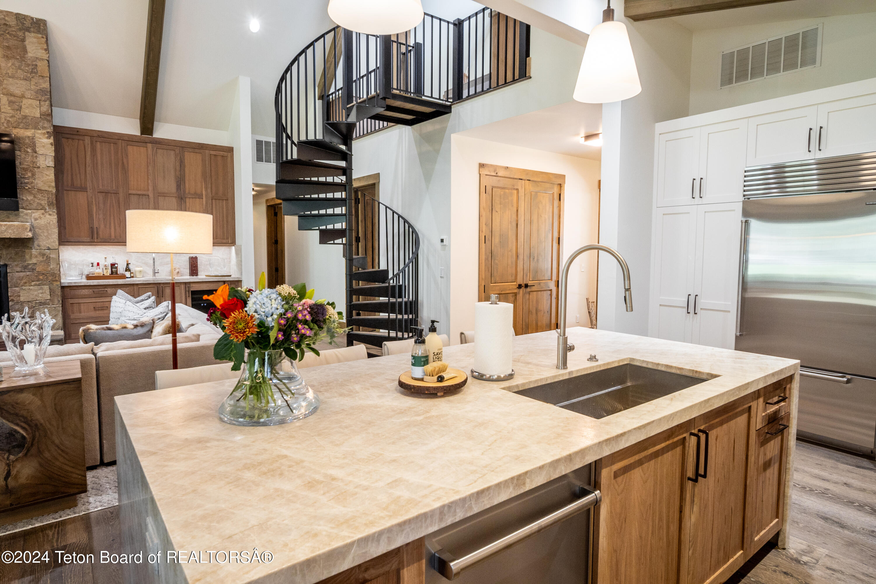 15480 Wagon Road Jackson, WY 83001 - Photo 12 of 59 Kitchen Island