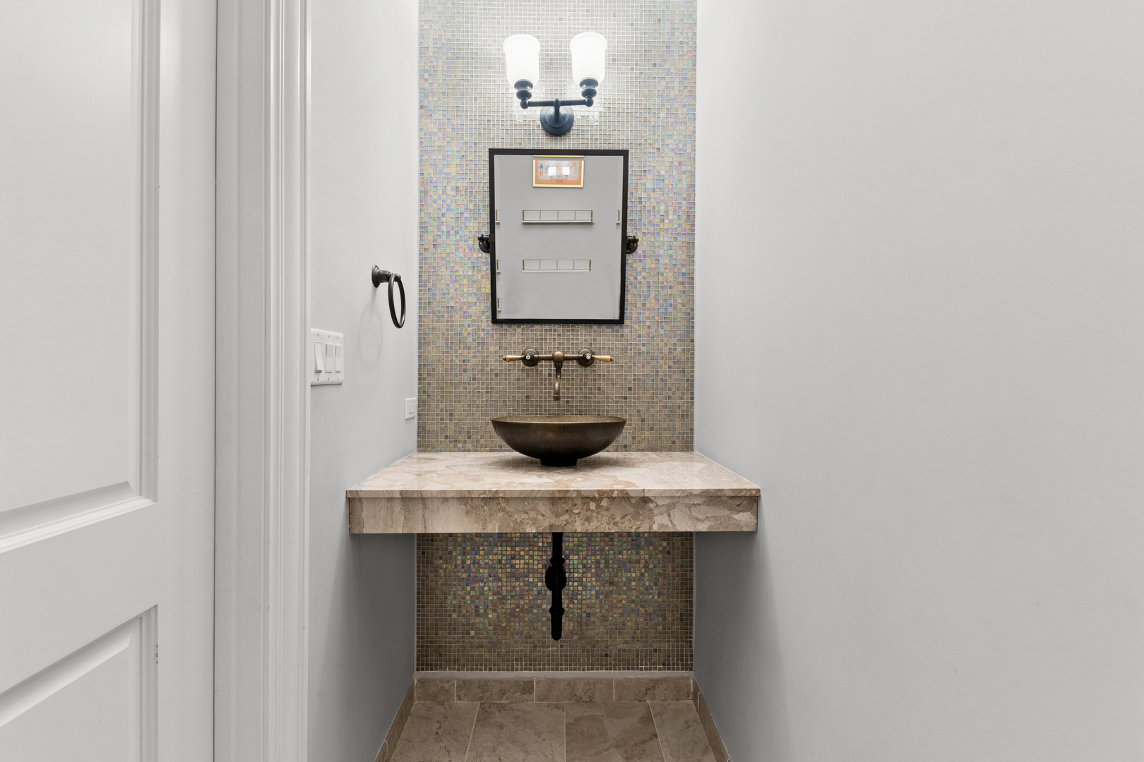 1460 West Byron Street Chicago, IL 60613 - Photo 11 of 33 a bathroom with a sink and a mirror