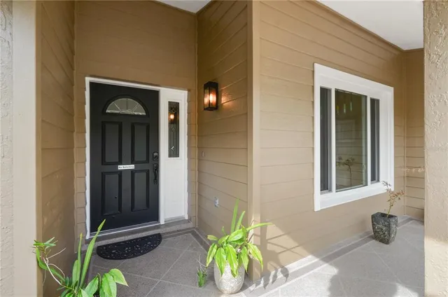 a front view of a house