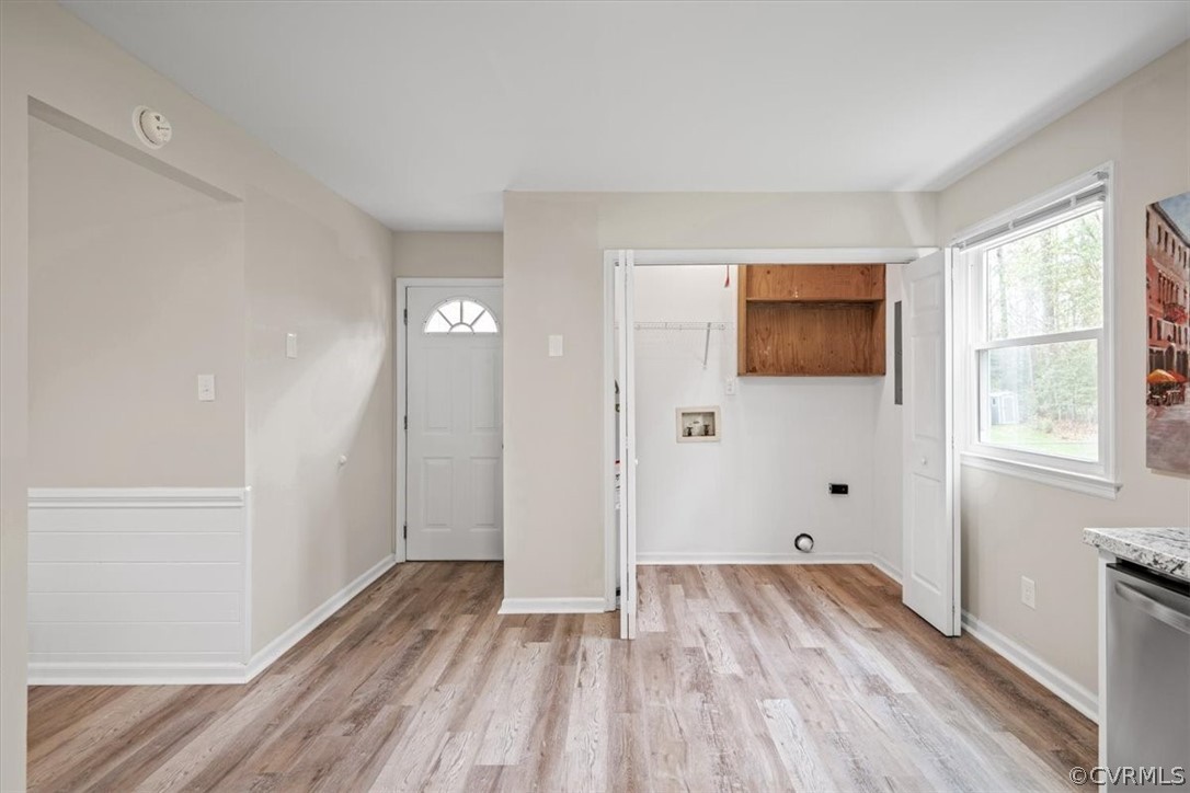 13900 Hackberry Road Chester, VA 23836 - Photo 21 of 41 a view of empty room with wooden floor and fan