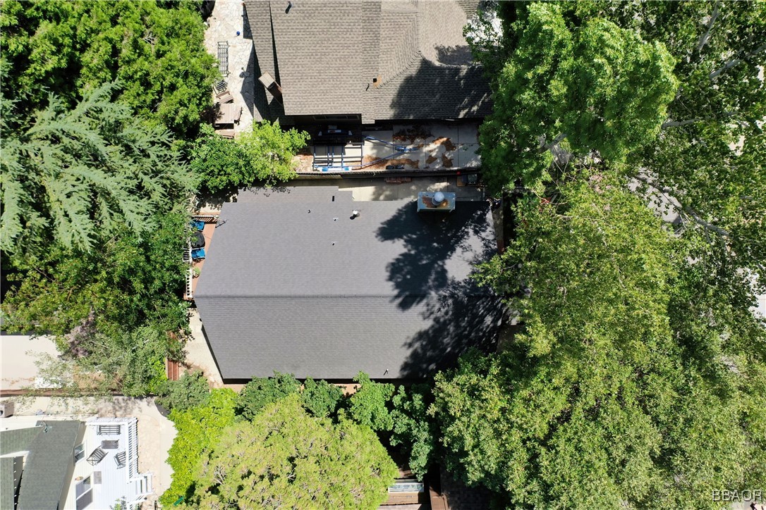 371 Maple Drive Lake Arrowhead, CA 92352 - Photo 50 of 50 an aerial view of residential house with outdoor space and trees all around