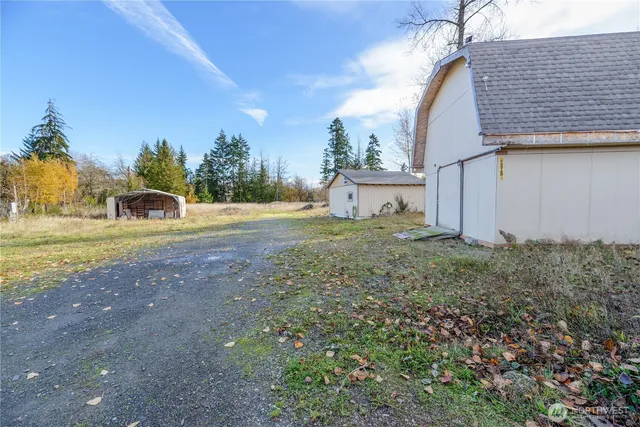 a backyard of a house