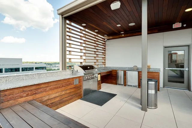 a view of balcony with seating space