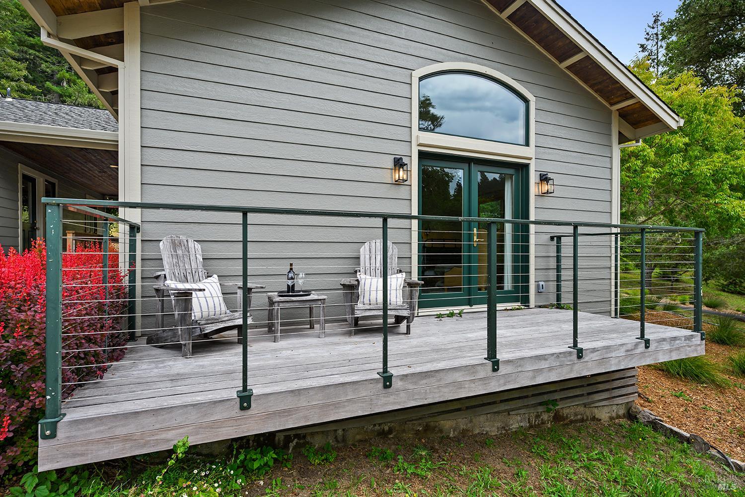 2585 Marra Road Occidental, CA 95465 - Photo 43 of 58 Private balcony located off of the detached guest room.