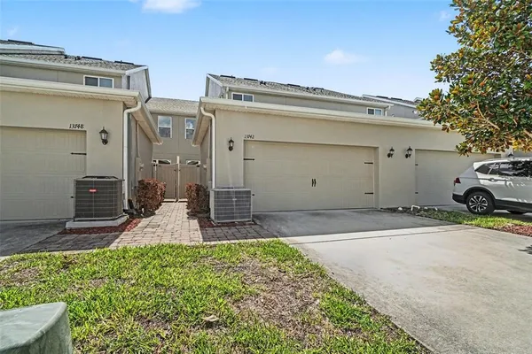 a view of a house with a patio