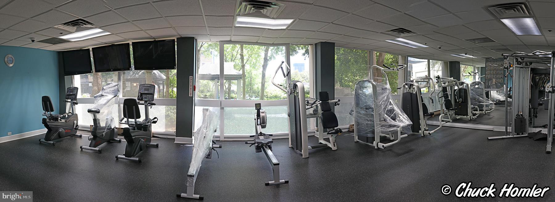 2001 Hamilton Street, Unit 2016 Philadelphia, PA 19130 - Photo 27 of 41 a view of a room with gym equipment