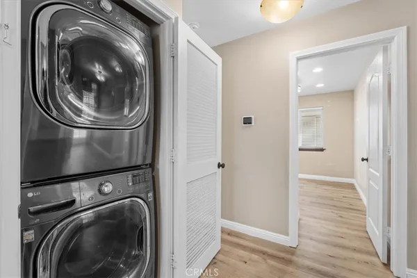 a view of a washer and dryer in a bathroom