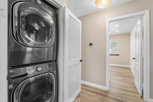 a view of a washer and dryer in a bathroom