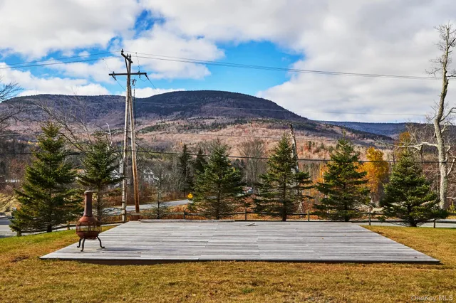 a view of a terrace with a yard