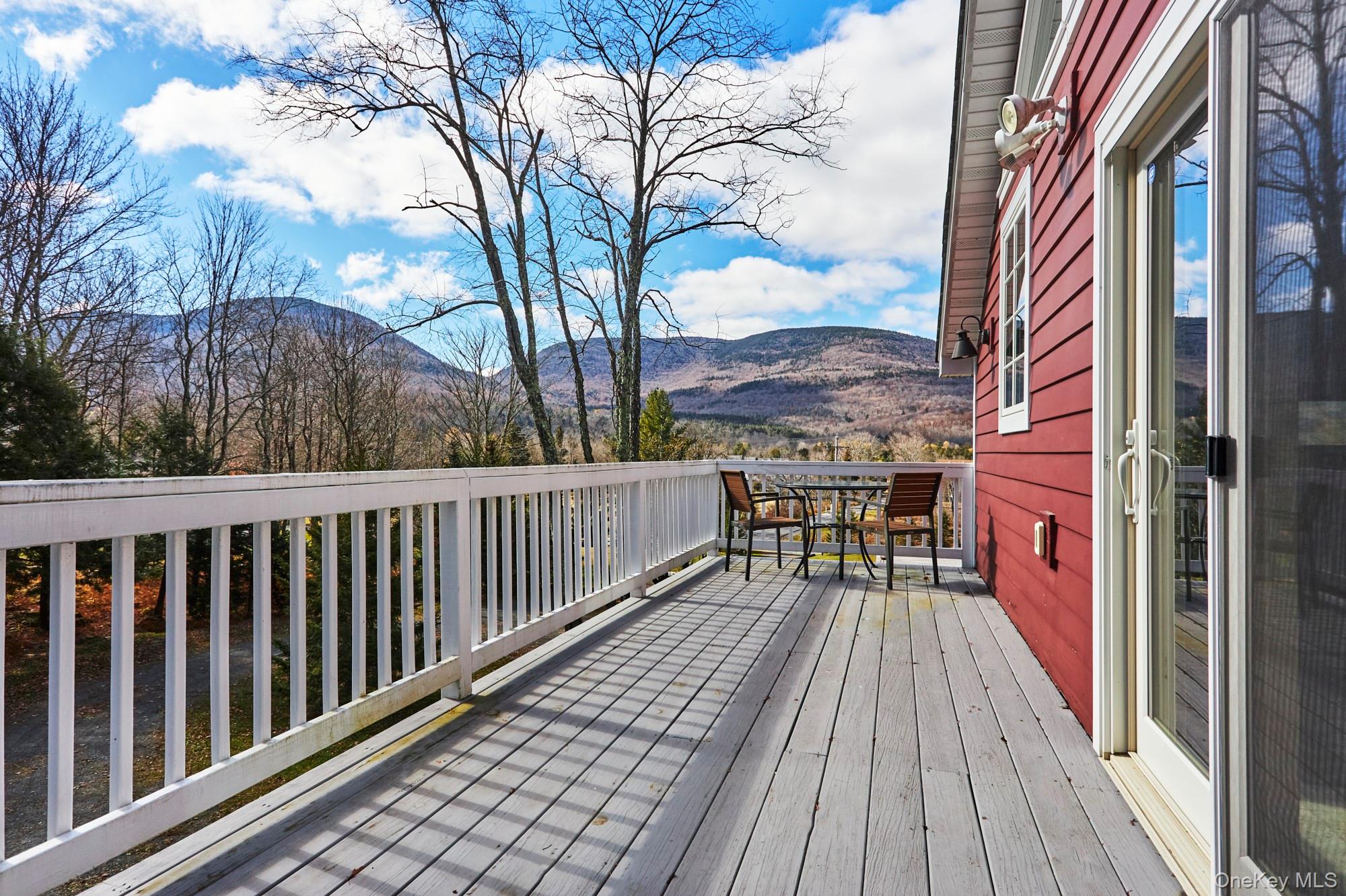 1681 Platte Clove Road Hunter, NY 12427 - Photo 4 of 23 a view of balcony with furniture and trees