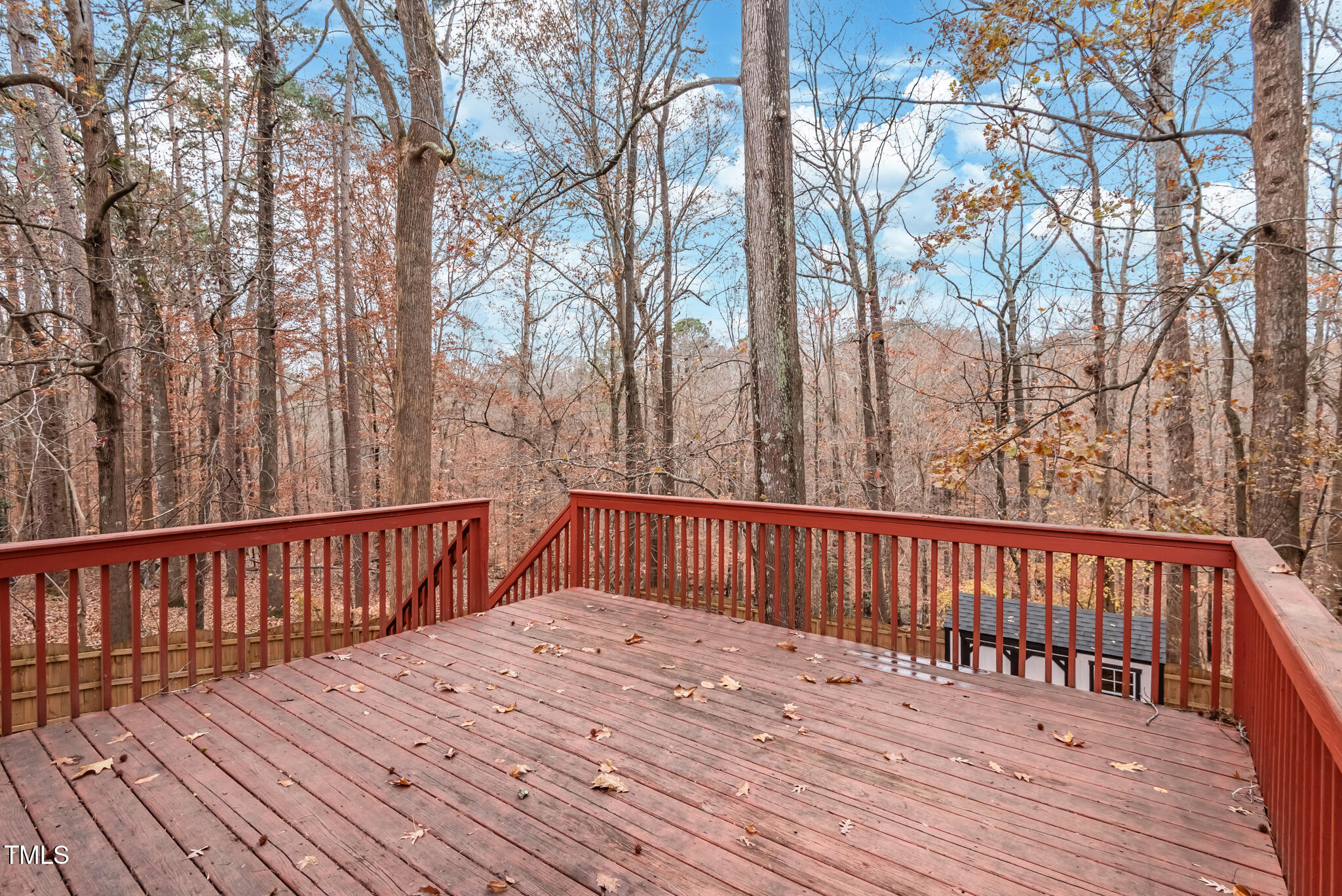 7309 Barberry Court Raleigh, NC 27615 - Photo 27 of 43 a view of wooden deck