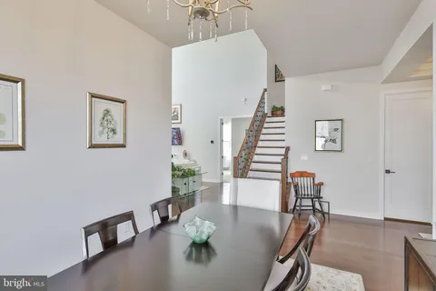 a view of wooden floor with a cabinet
