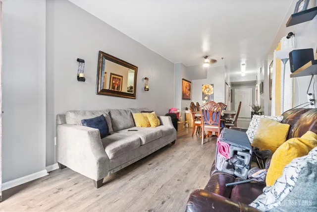 a living room with furniture and a couch