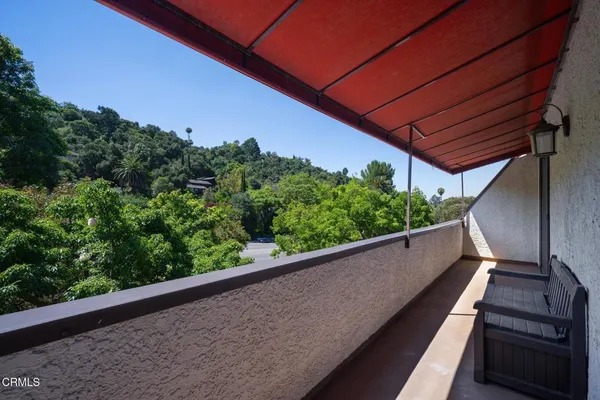 a view of a balcony