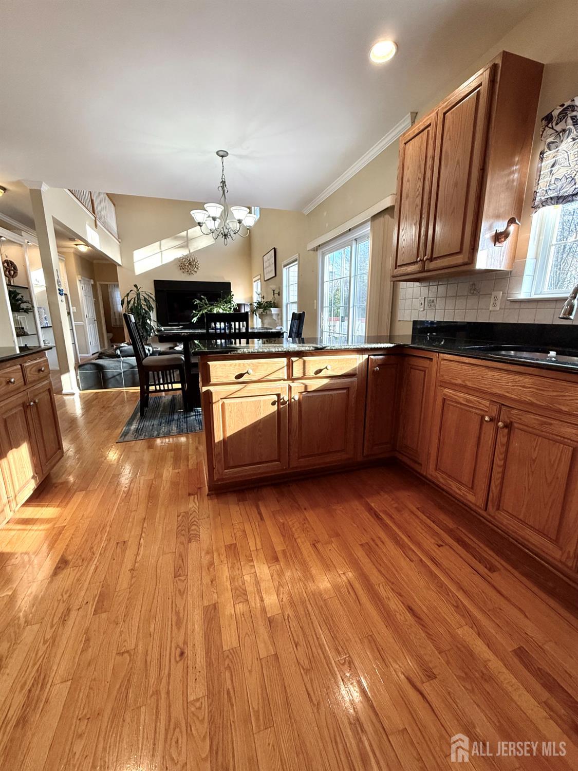 127 Disbrow Road Old Bridge, NJ 07747 - Photo 48 of 50 a kitchen with granite countertop a stove a sink dishwasher and a microwave oven with cabinets