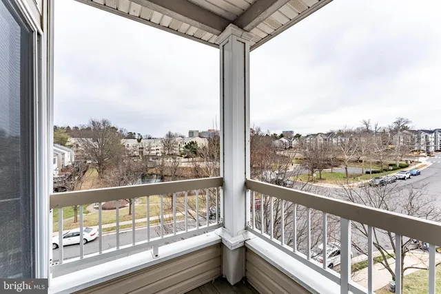 a view of a city from a balcony