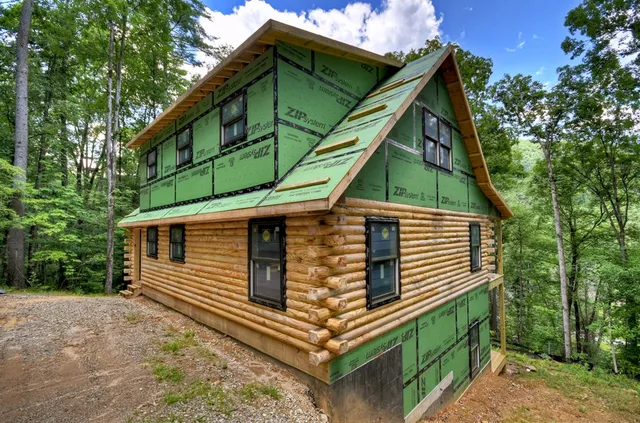 a house view with a garden space
