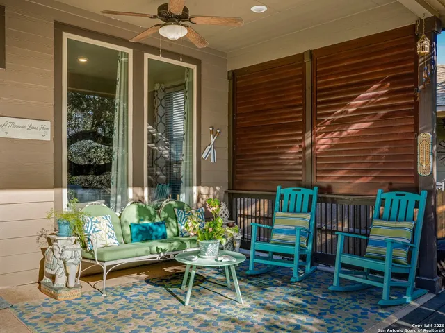 a house view with a seating space