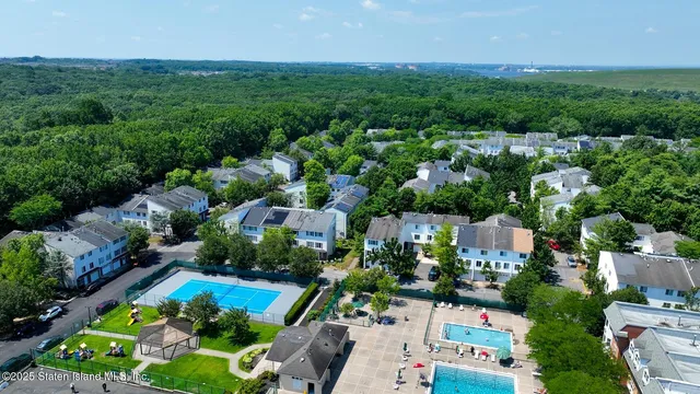 an aerial view of multiple house