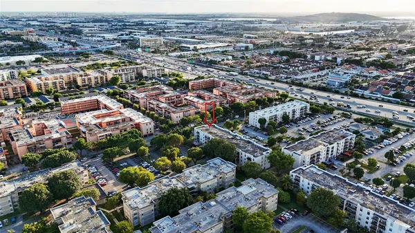an aerial view of city