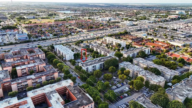 an aerial view of a city