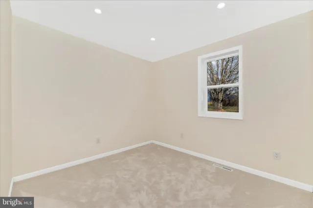 an empty room with closet