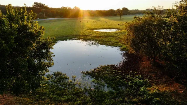 a view of lake and mountain