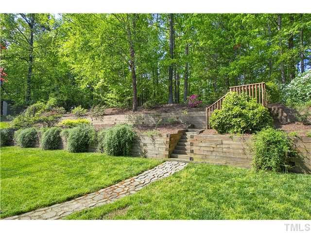 315 Catlin Road Cary, NC 27519 - Photo 24 of 25 Stairs lead to more of the fenced private yard