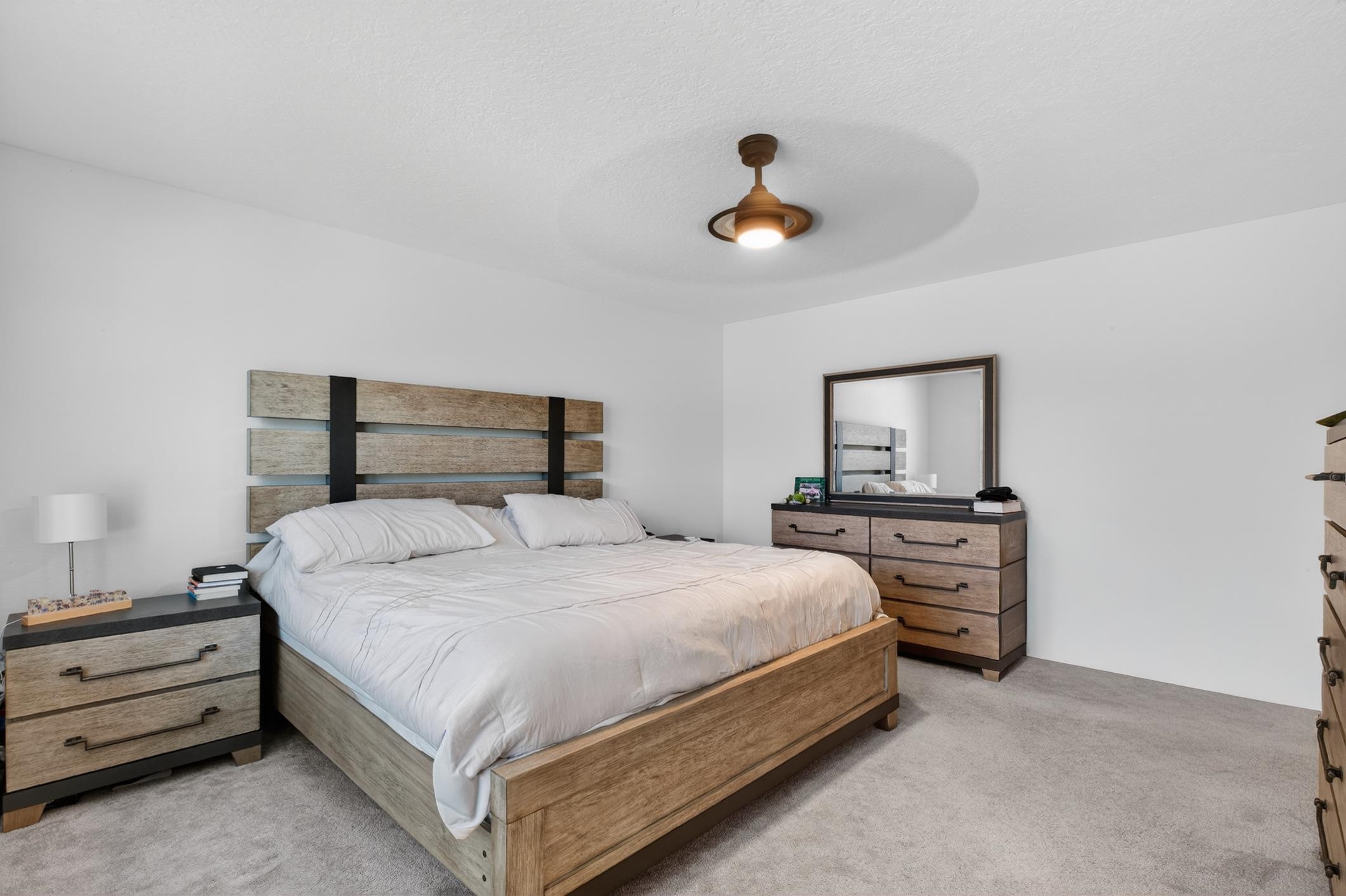 177 White Rabbit Run St. Augustine, FL 32092 - Photo 26 of 51 Bedroom with ceiling fan and light carpet