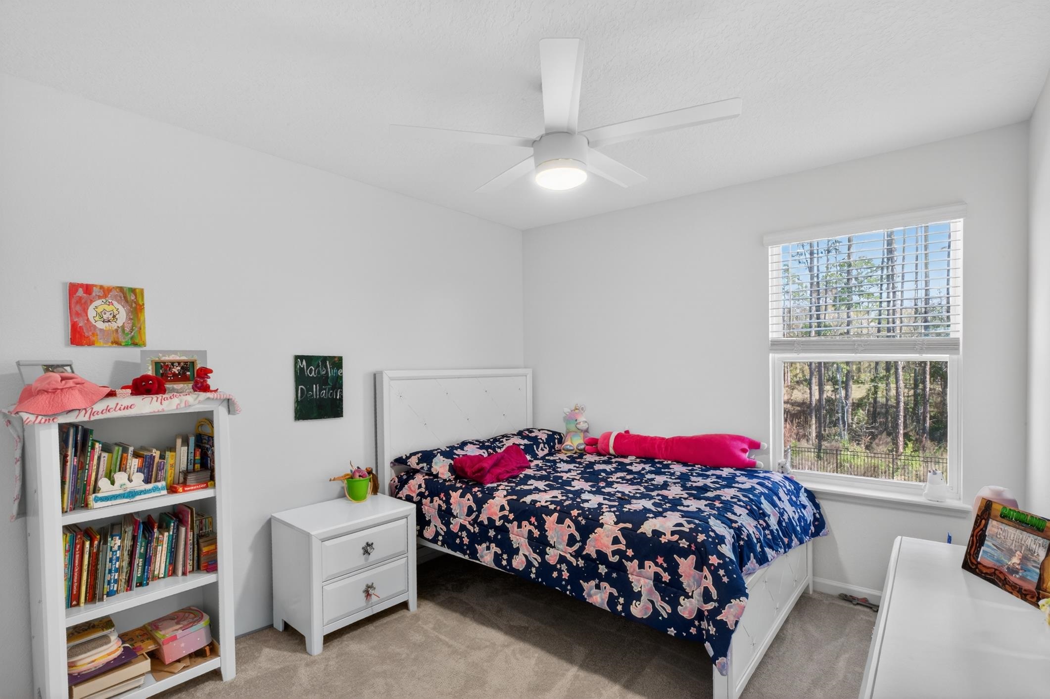 177 White Rabbit Run St. Augustine, FL 32092 - Photo 33 of 51 Bedroom with light colored carpet and a ceiling fan
