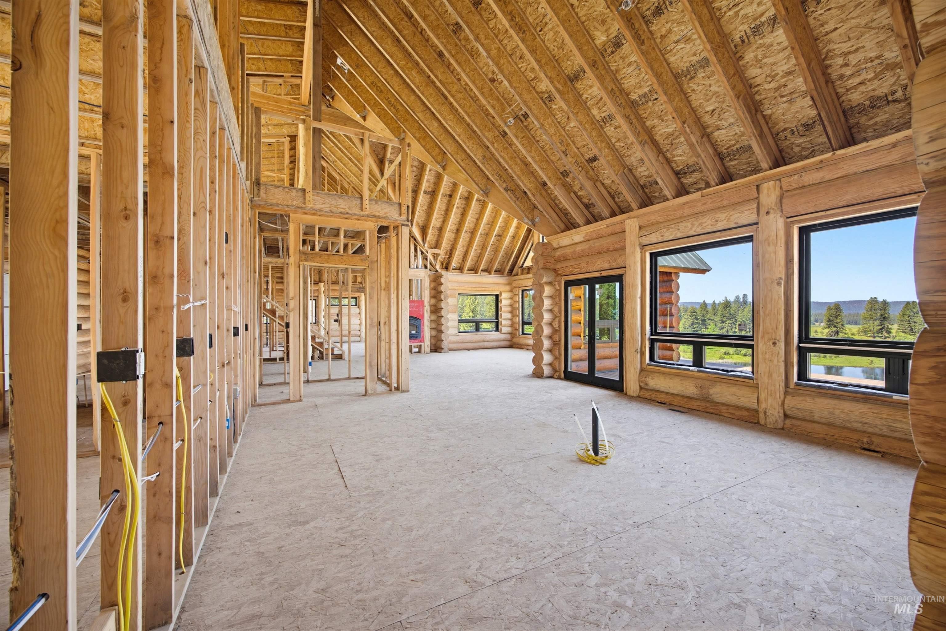 3322 Big Creek Road New Meadows, ID 83654 - Photo 45 of 50 Spacious interior framing with visible electrical wiring