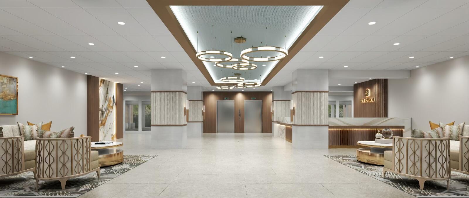 4101 North Ocean Boulevard, Unit 1008 Boca Raton, FL 33431 - Photo 44 of 46 Rendering lobby seating area