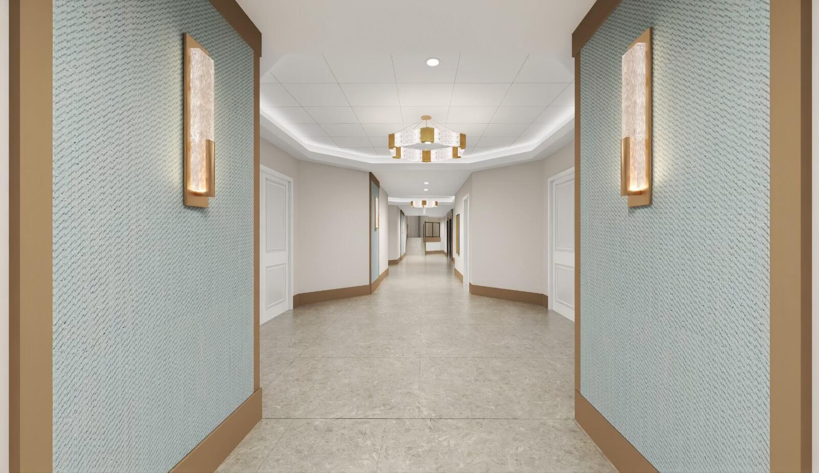 4101 North Ocean Boulevard, Unit 1008 Boca Raton, FL 33431 - Photo 46 of 46 Rendering new hallways