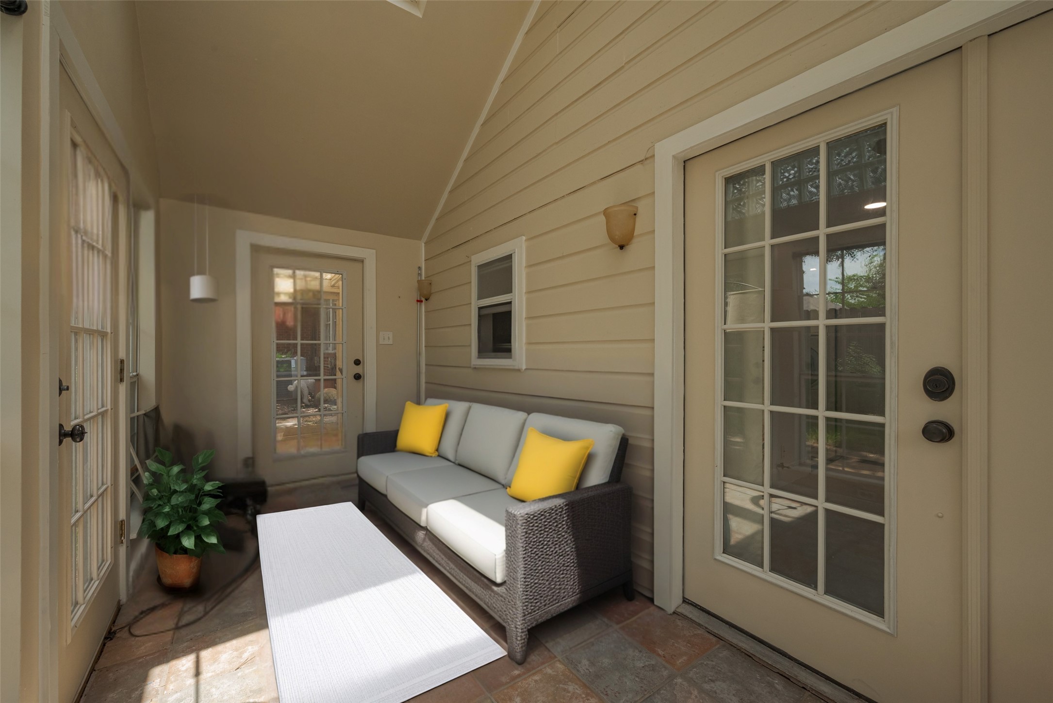 501 Gale Street Houston, TX 77009 - Photo 38 of 49 a view of backyard of house with outdoor seating