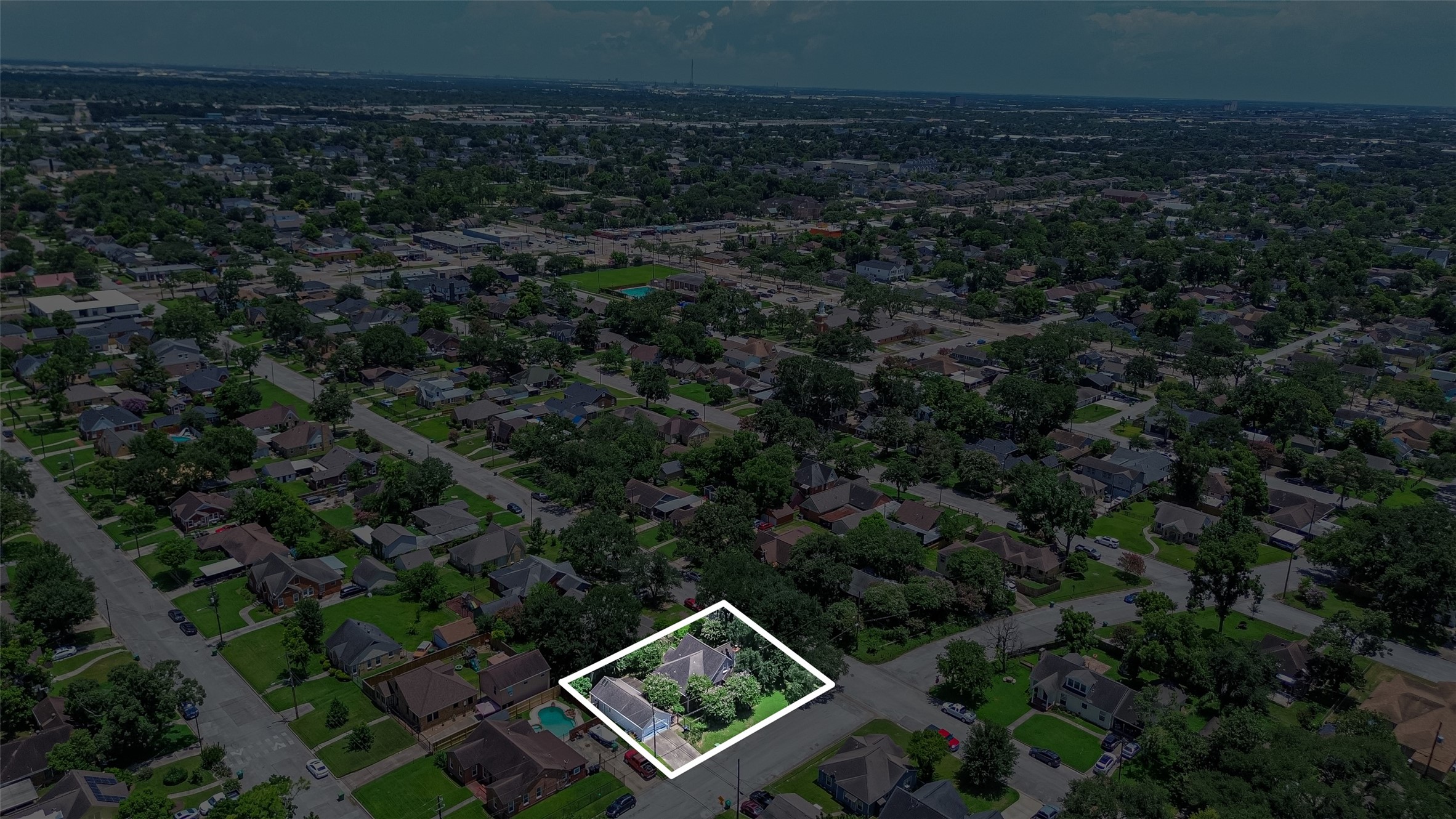 501 Gale Street Houston, TX 77009 - Photo 45 of 49 an aerial view of a house with yard and outdoor seating