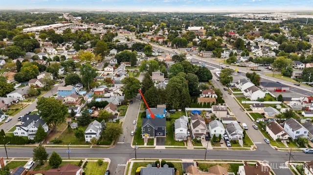 an aerial view of a city