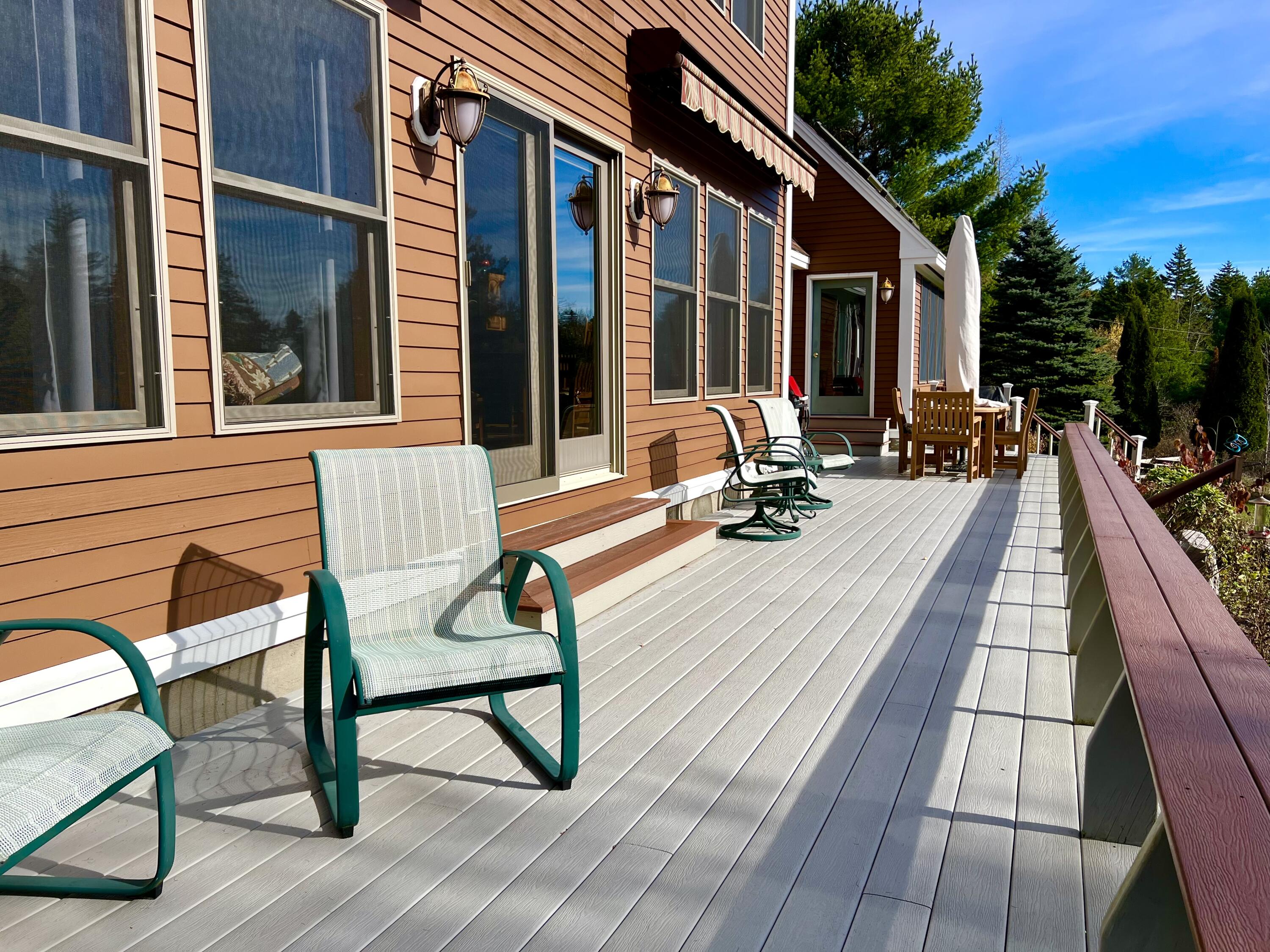 70 Burnt Hill Road Tremont, ME 04653 - Photo 54 of 69 Back deck with awnings