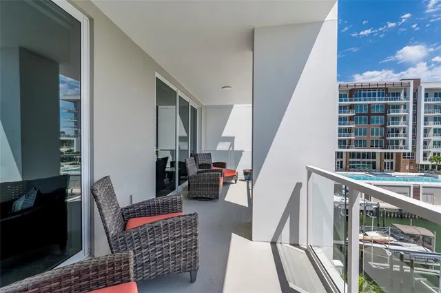 a view of a lake with multiple house