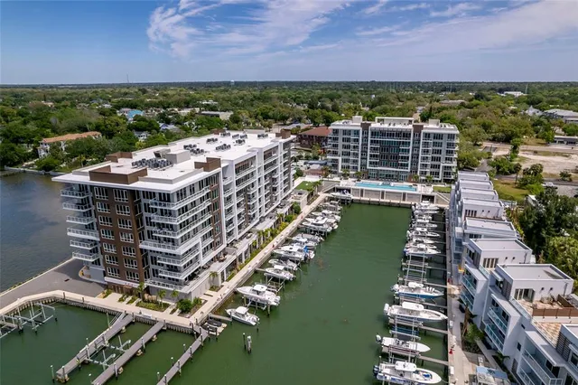an aerial view of a city with houses
